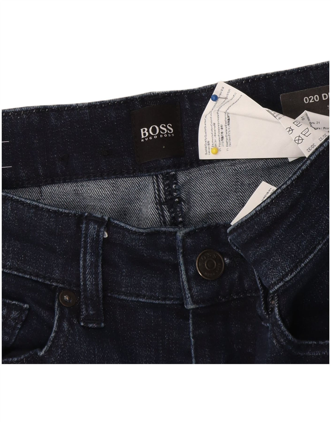 Blugi pentru bărbați Hugo Boss Stretch Slim W30 L32 Bumbac bleumarin