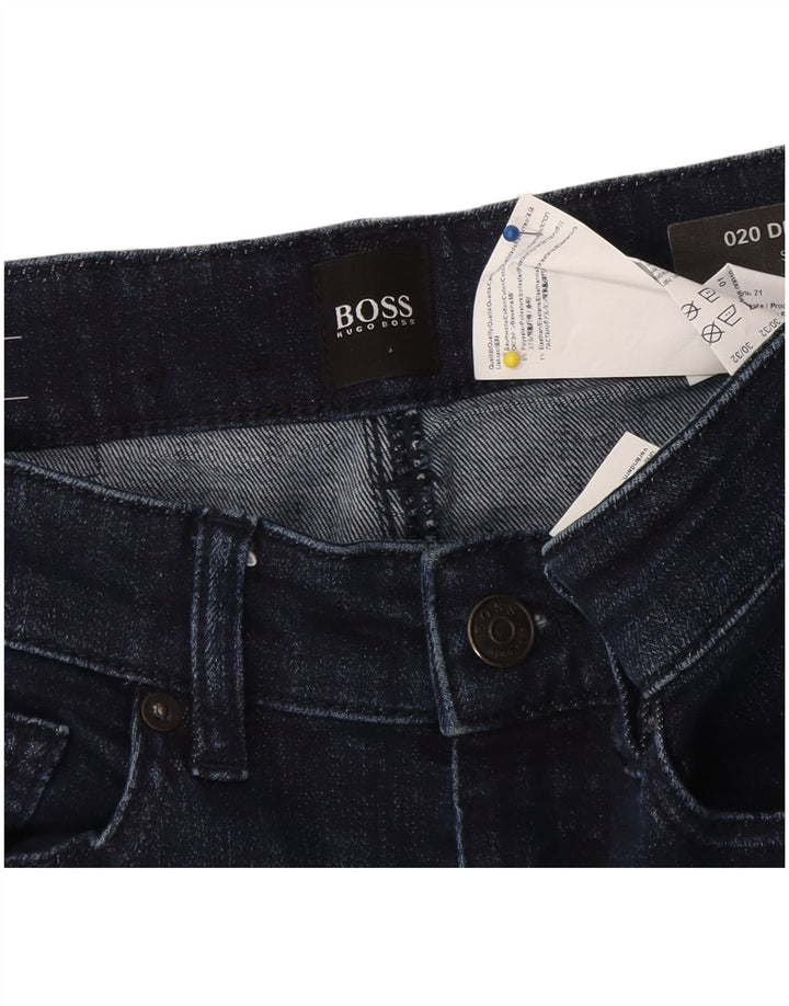 Blugi pentru bărbați Hugo Boss Stretch Slim W30 L32 Bumbac bleumarin