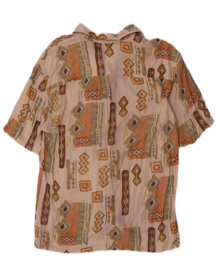 Cămașă cu mânecă scurtă pentru bărbați Pull & Bear XS Bej Geometric