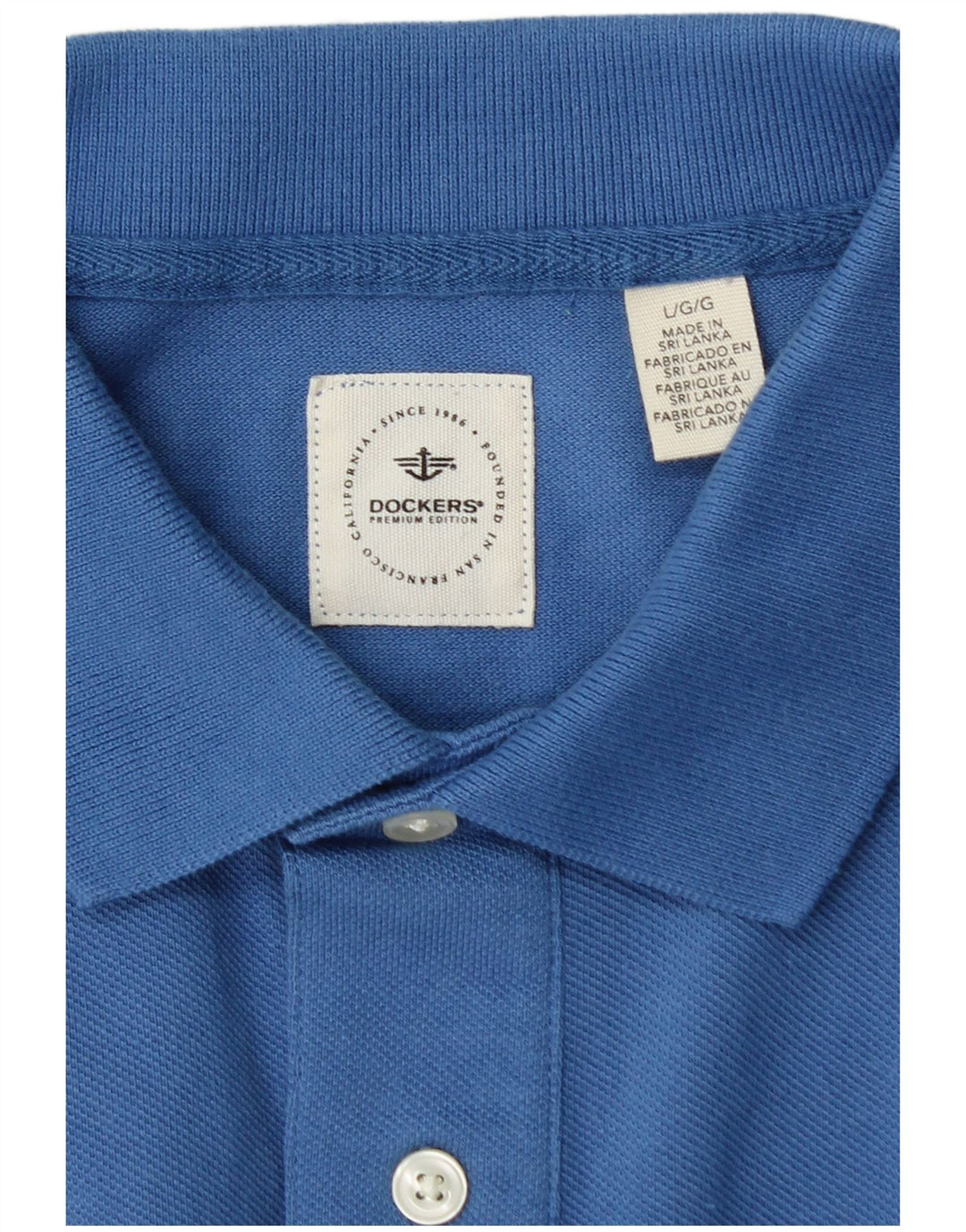Tricou polo pentru bărbați DOCKERS, mare, albastru, bumbac
