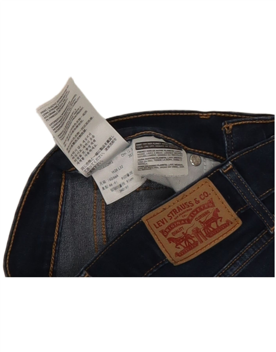 Blugi Levi's 715 Bootcut pentru femei W26 L27 bumbac bleumarin
