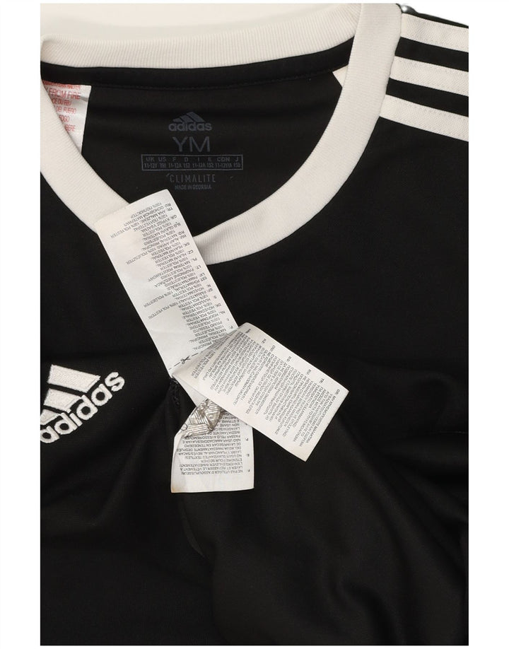 Tricou Adidas Climalite pentru baieti Top 11-12 ani Poliester negru mediu