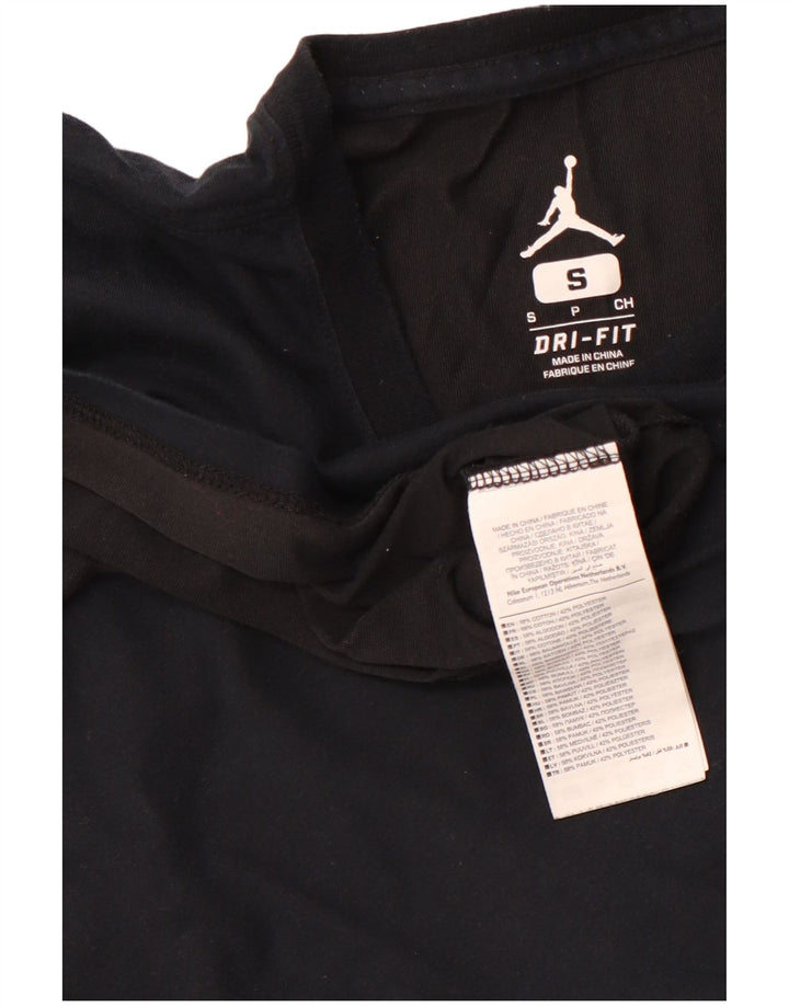 Tricou grafic pentru bărbați JORDAN Top mic, negru, sport din bumbac