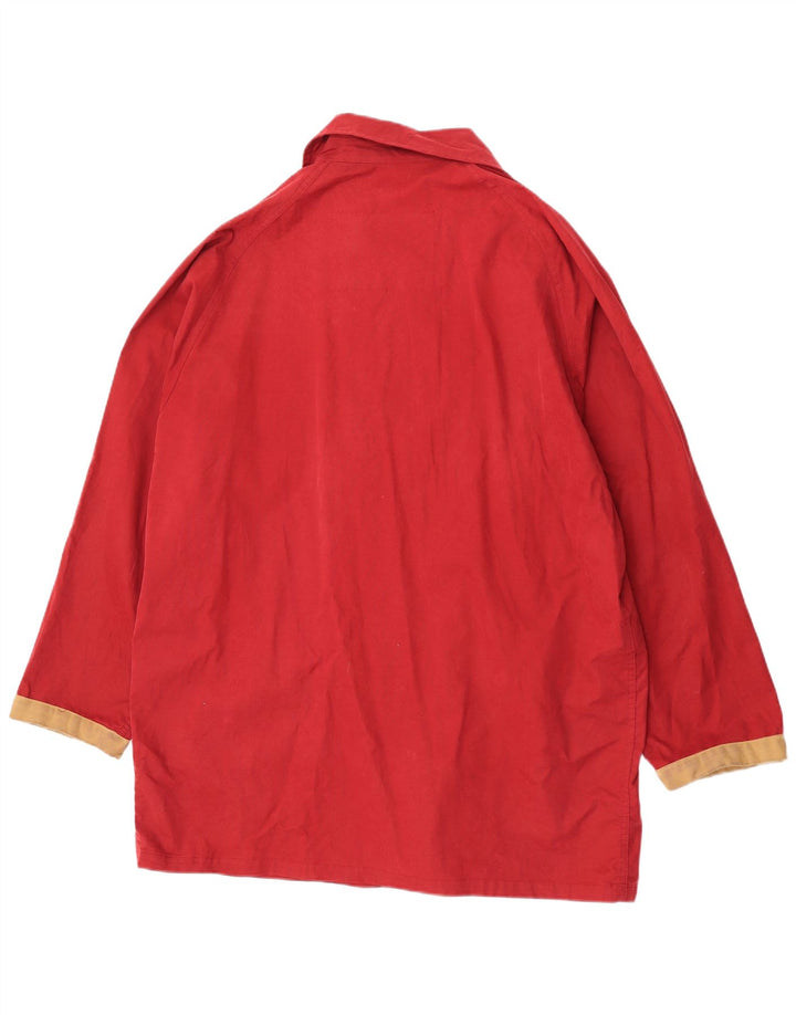 Jachetă utilitare supradimensionată pentru femei Polbot UK 18 XL, bumbac color bloc roșu