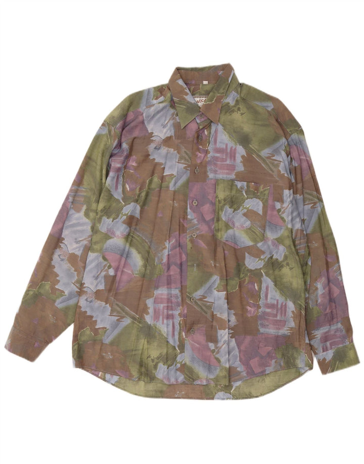 ACCANTO Mens Abstract Pattern Shirt Size 43/44 XL Multicoloured