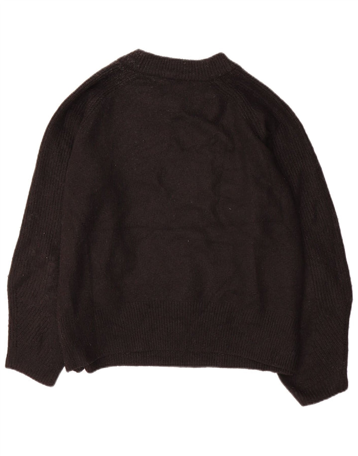 Marks & Spencer Pulover supradimensionat pentru femei cu gâtul turnat UK 16 Large Negru