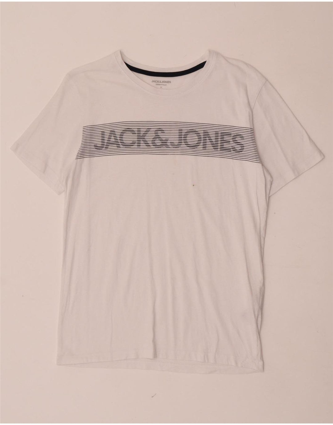 Tricou cu grafic Jack & Jones pentru bărbați Top mediu din bumbac alb