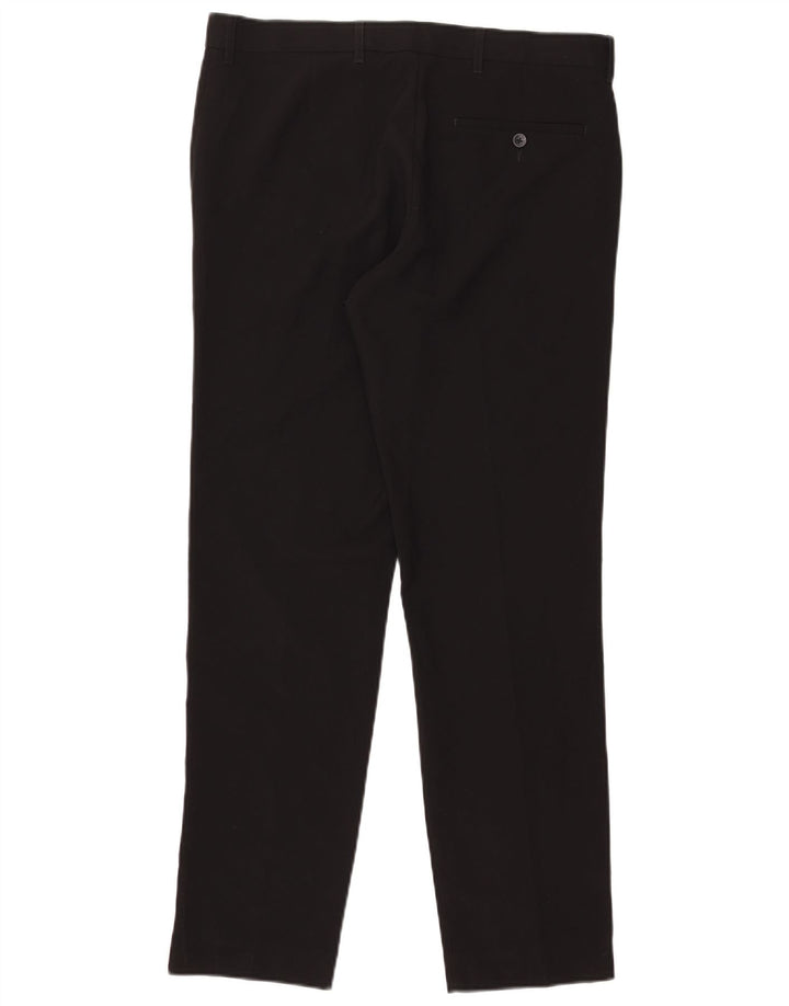 Marks & Spencer Pantaloni chino croiți pentru bărbați L34 L31 Poliester negru