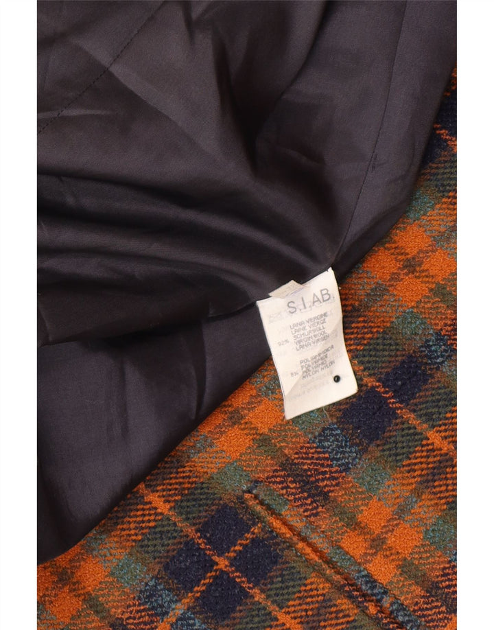 Sacou Blazer Femei Caractere 2 Nasturi UK 10 Mic Maro Check Classic