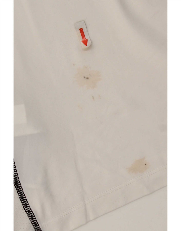 Tricou grafic Nike Dri Fit pentru bărbați Top mare din poliester alb