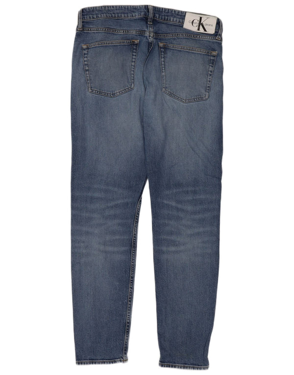 Calvin Klein Blugi Slim Tapered pentru bărbați W32 L32 Bumbac albastru