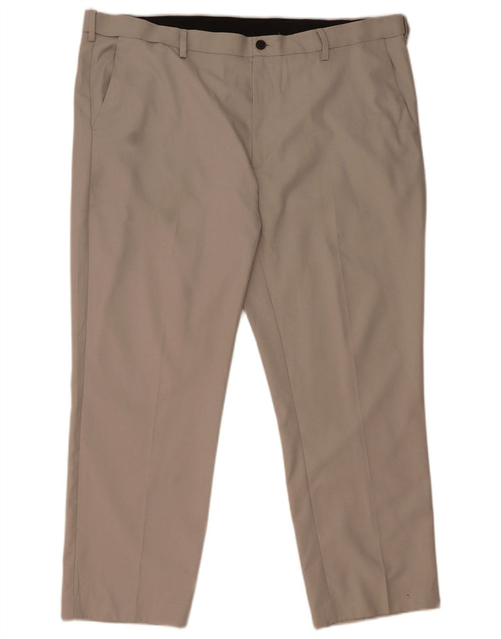 Pantaloni chino pentru bărbați Marks & Spencer, cu ajustare normală, L42 L28, poliester gri