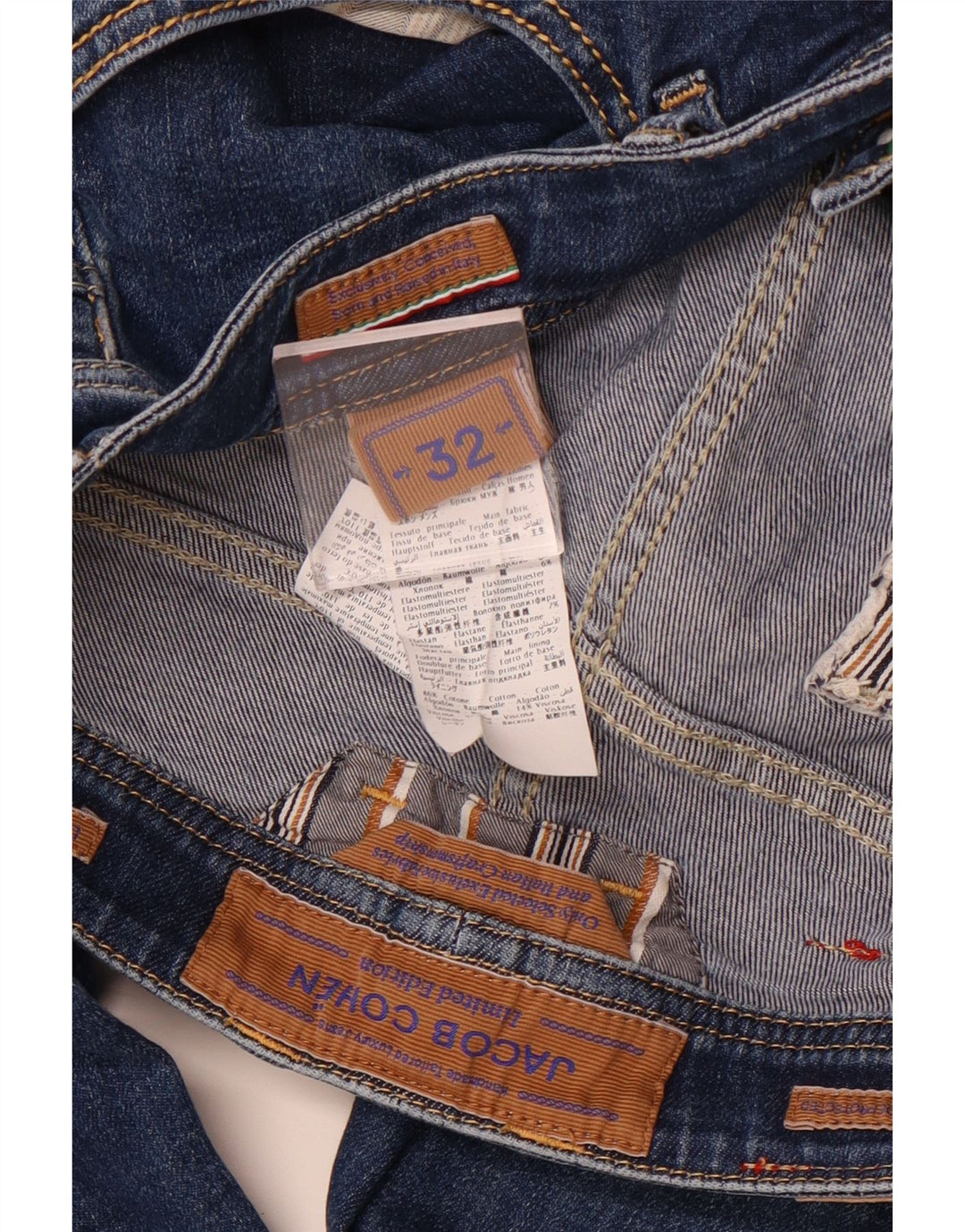 JACOB COHEN Blugi subțiri pentru femei W32 L29 Bumbac bleumarin