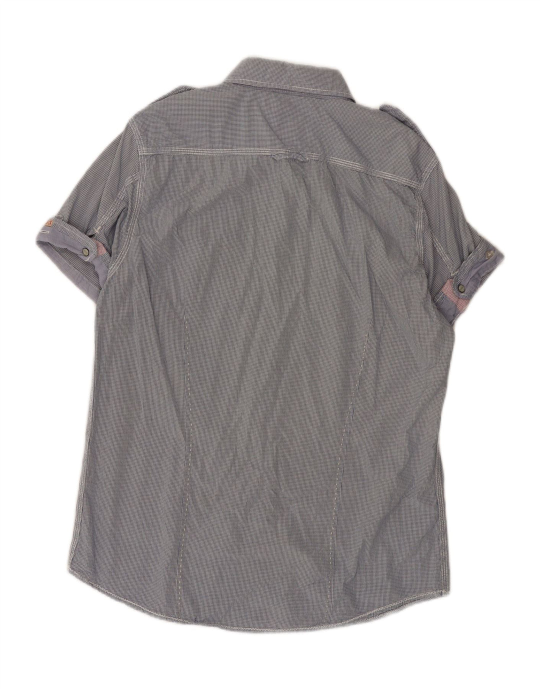 Cămașă militară cu mânecă scurtă pentru bărbați SCOTCH & SODA, mare, albastru, din bumbac