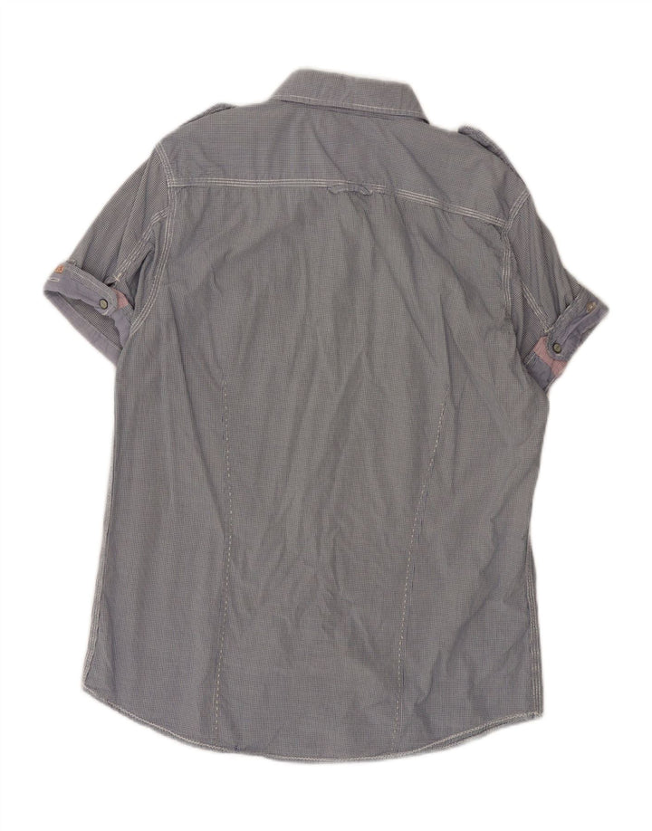 Cămașă militară cu mânecă scurtă pentru bărbați SCOTCH & SODA, mare, albastru, din bumbac