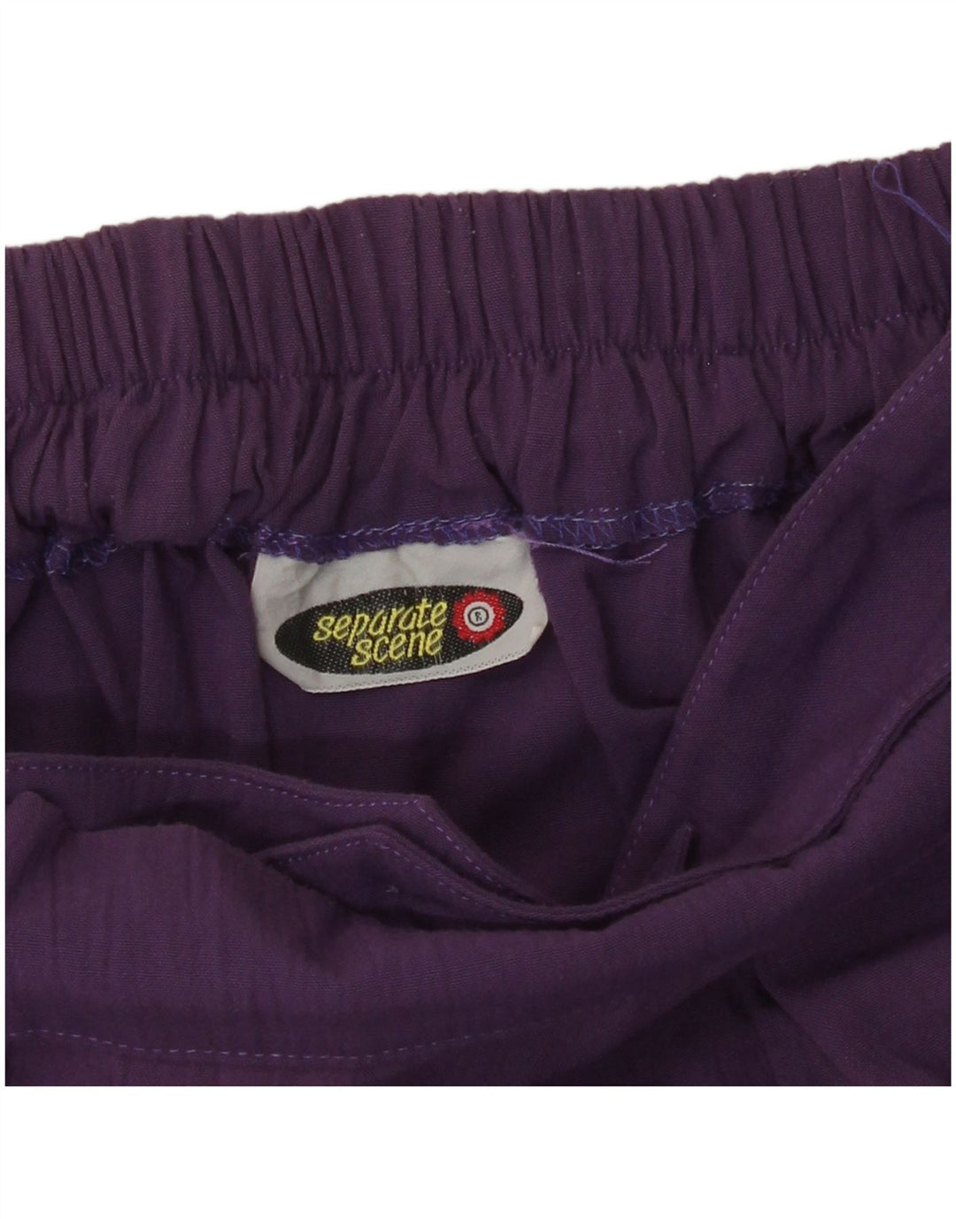 VINTAGE Fustă plisată A-Line pentru femei UK 14 Medium W30 Poliester violet