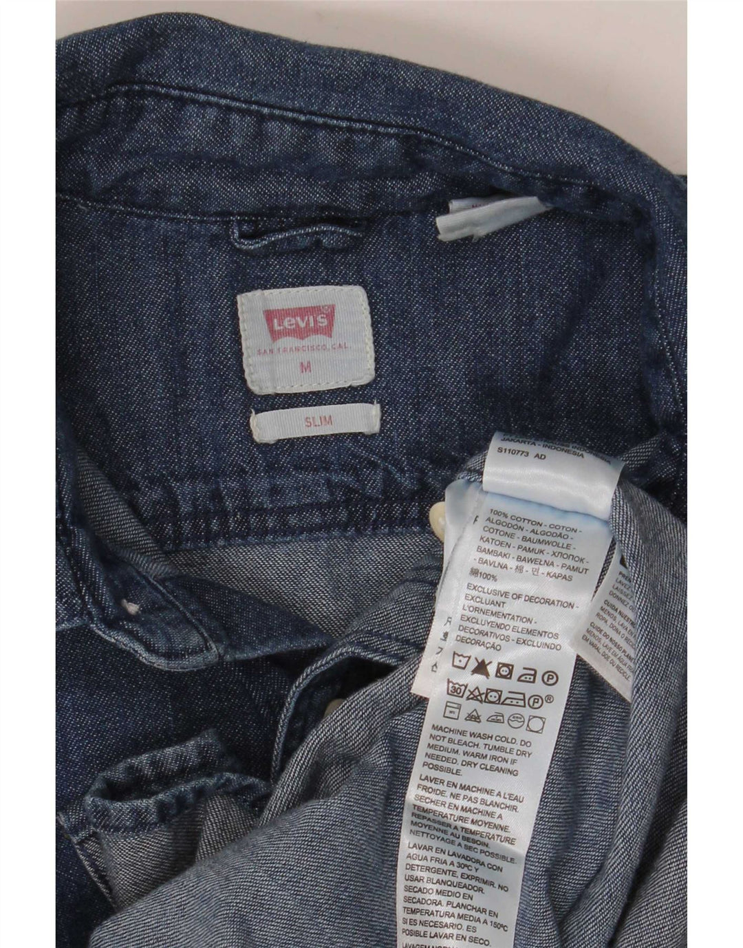 Cămașă Levi's Slim Fit Denim Bumbac Albastru Mediu
