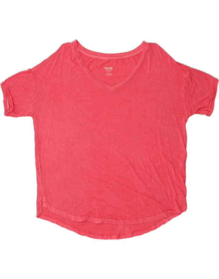 MOSSIMO Womens Blouse Top UK 14 Medium Pink Rayon Vintage Mossimo and Second-Hand Mossimo from Messina Hembry 