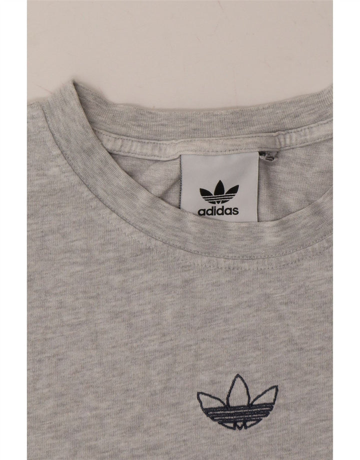 ADIDAS Mens T-Shirt Top Medium Grey Cotton Vintage Adidas and Second-Hand Adidas from Messina Hembry 