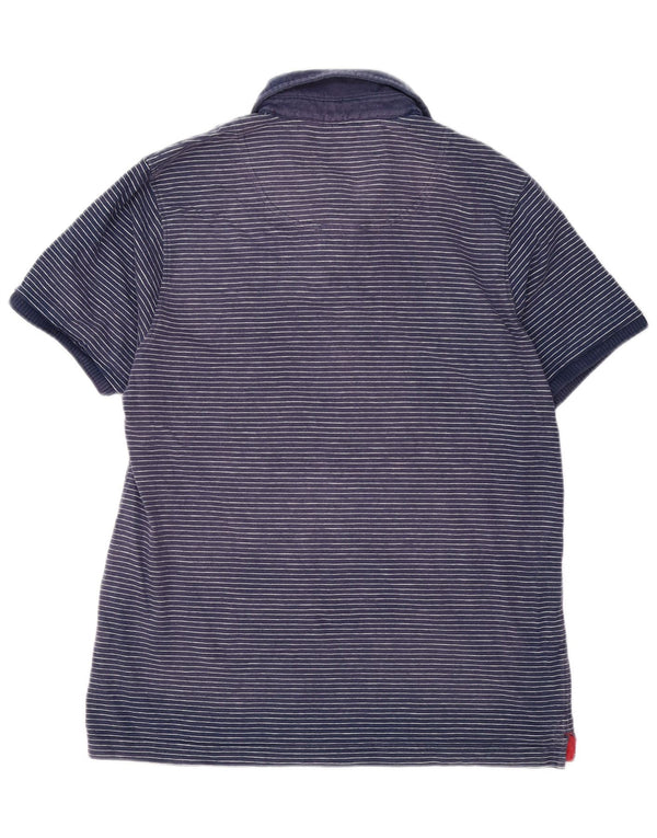 Cămașă polo pentru bărbați Joules Slim Fit, mare, albastru, bumbac cu dungi