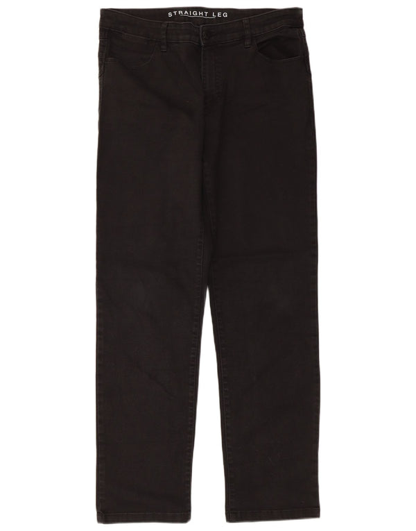 Pantaloni casual drepti pentru femei Marks & Spencer UK 14 Large W32 L28 Negru