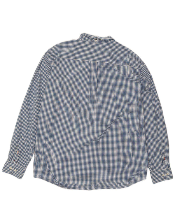 Cămașă pentru bărbați Tommy Hilfiger Classic Fit XL Blue Gingham Bumbac