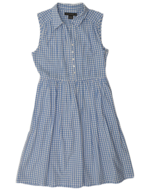 Rochie A-Line fără mâneci pentru femei French Connection UK 10 Mic, albastru, vichy