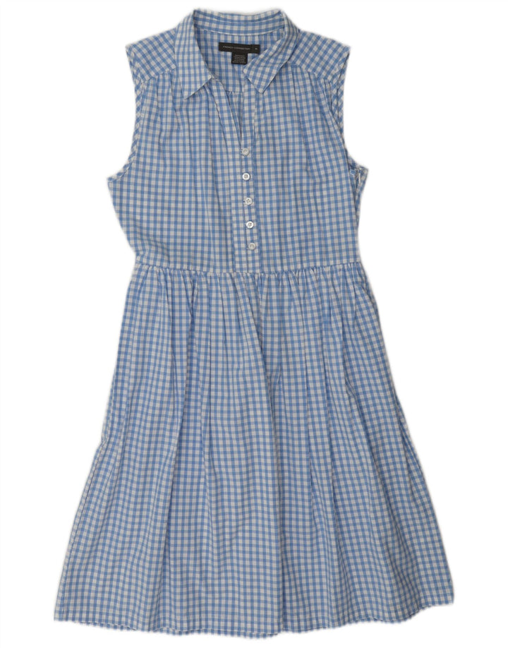 Rochie A-Line fără mâneci pentru femei French Connection UK 10 Mic, albastru, vichy