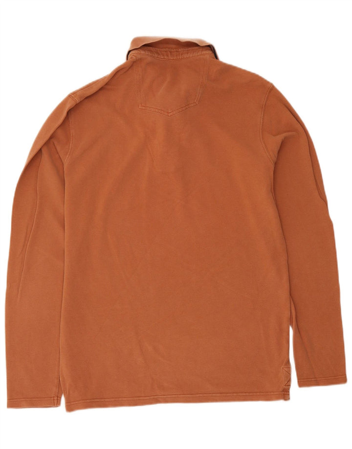 Tricou polo cu mânecă lungă pentru bărbați Fat Face Mic Maro