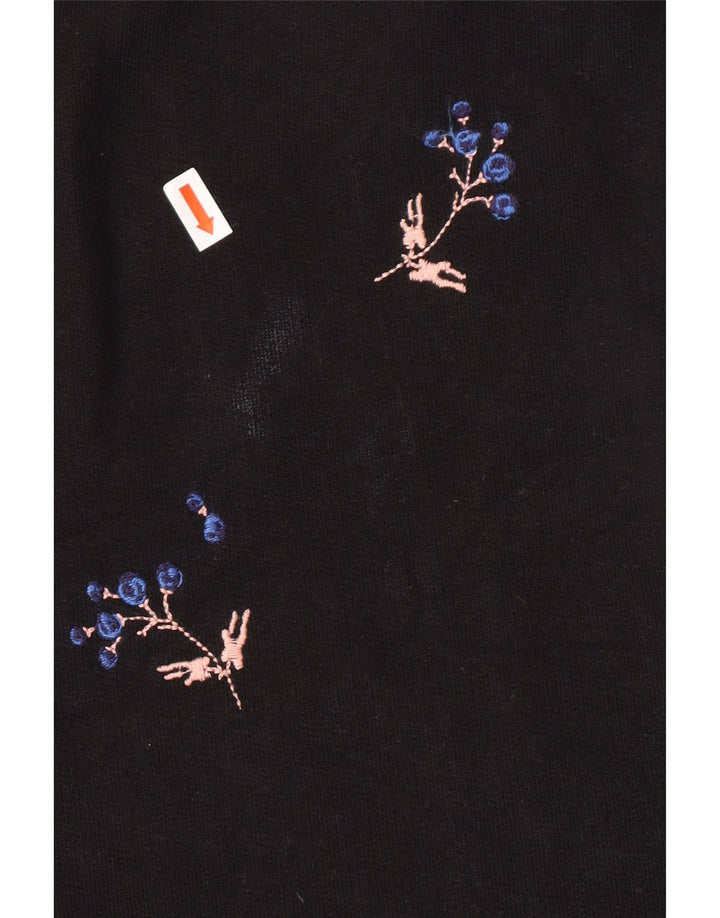 WHISTLES Rochie pulover pentru damă 10 UK 10 Bumbac floral negru mic