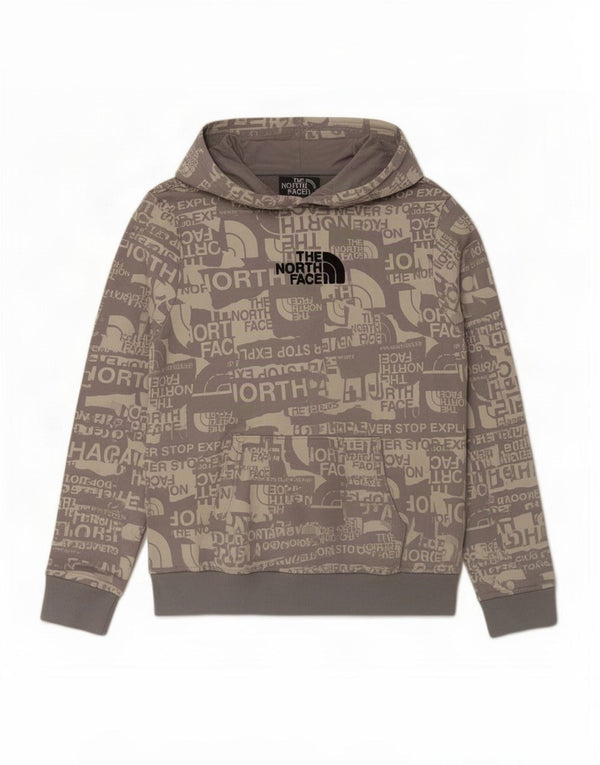 The North Face Boys Graphic Hoodie Jumper 14-15 ani XL bumbac gri