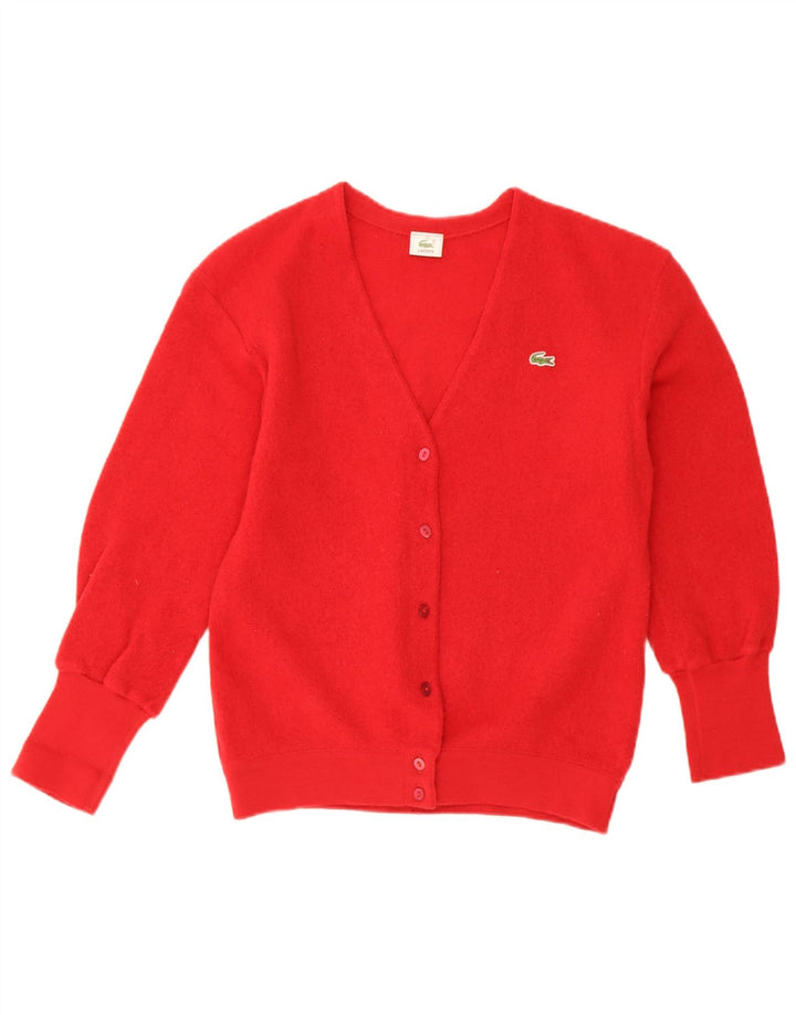 Pulover cardigan pentru femei Lacoste Mărimea 46 XL Lână roșie