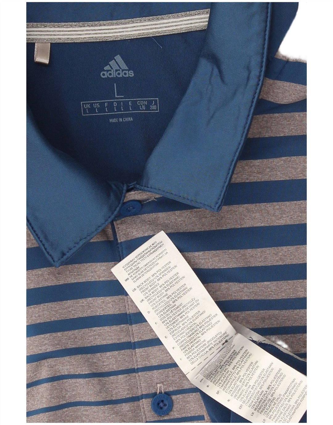 Tricou polo Adidas pentru bărbați, mare, gri, poliester color bloc