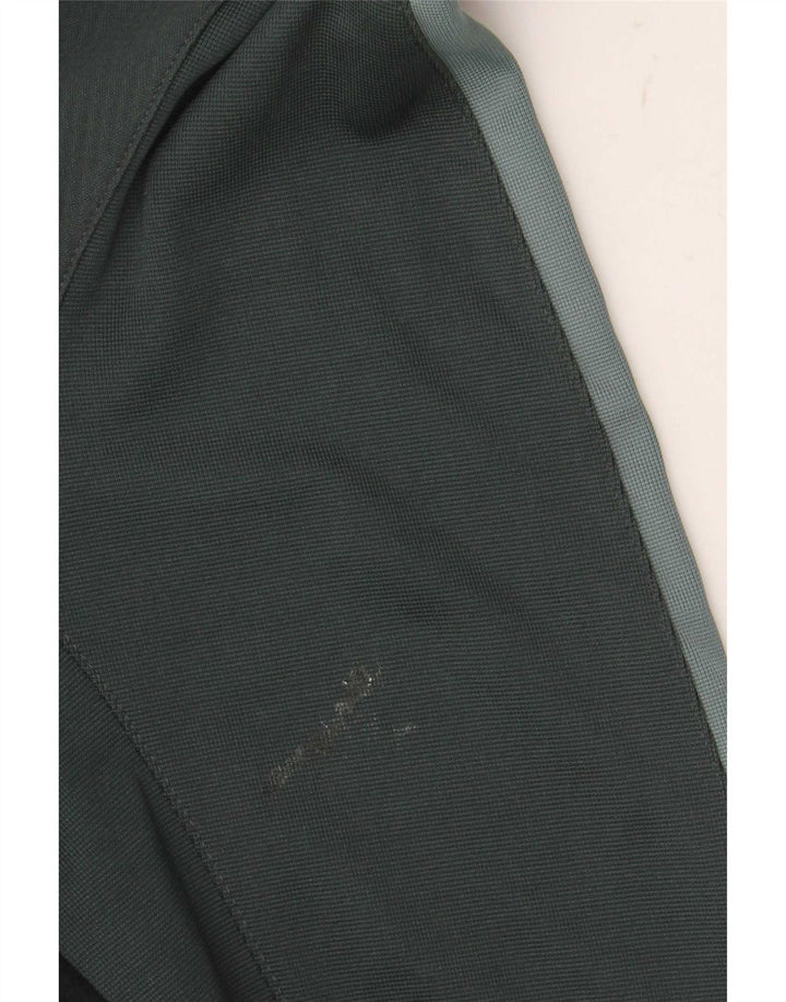 Top cu mânecă lungă Nike pentru bărbați, cu fermoar, verde, poliester