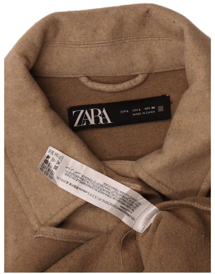 Jachetă pentru femei Zara, UK 14, mare, bej, poliester