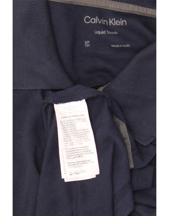 Cămașă polo Calvin Klein pentru bărbați, bumbac, albastru bleumarin