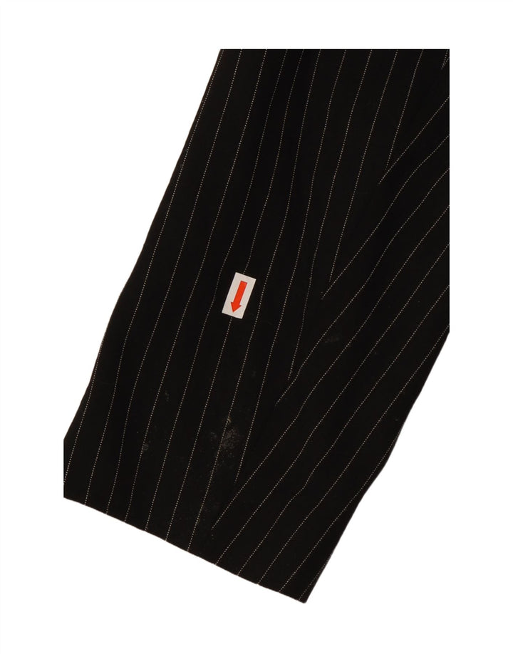 RENATO BALESTRA Jachetă Blazer pentru femei cu 3 nasturi IT 46 Large Black Pinstripe