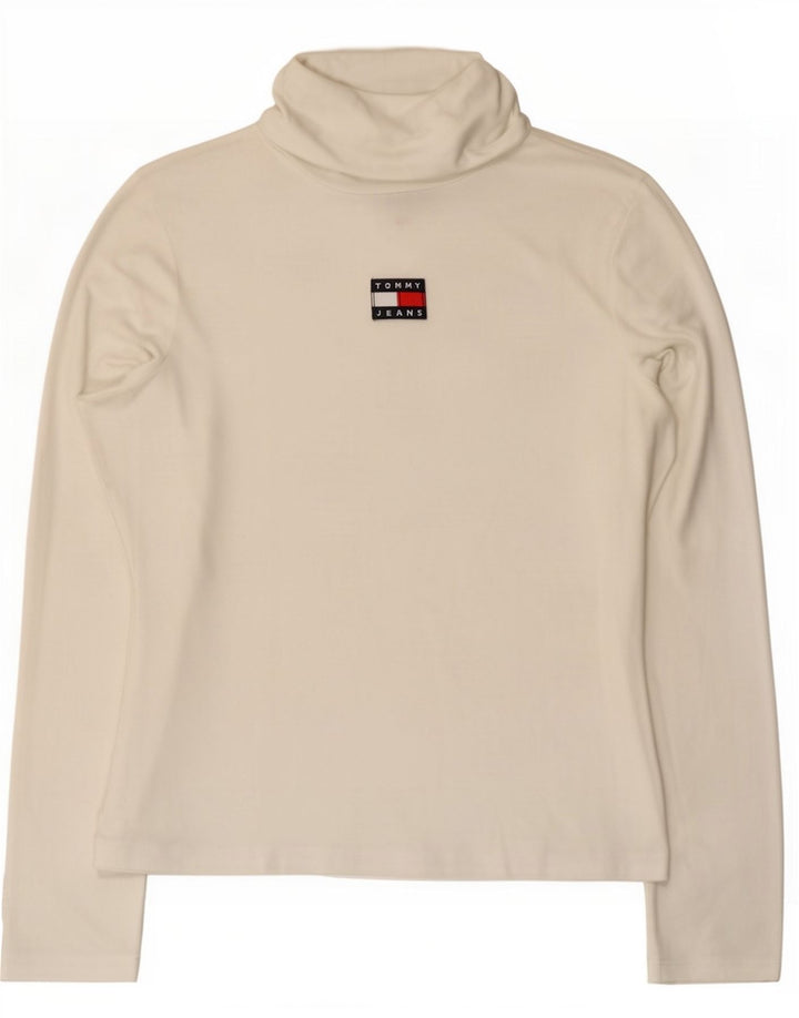 Top cu grafic pentru femei Tommy Hilfiger cu mânecă lungă UK 14 Large White