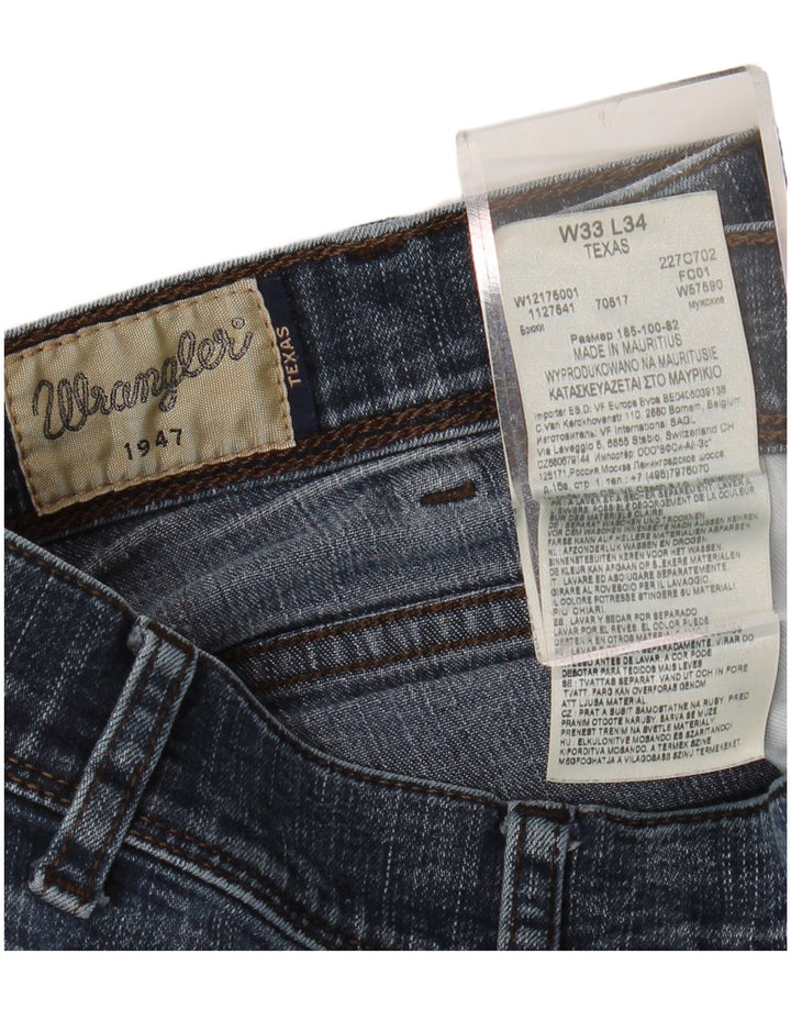 Blugi WRANGLER pentru bărbați Texas drepte W33 L34 albastru