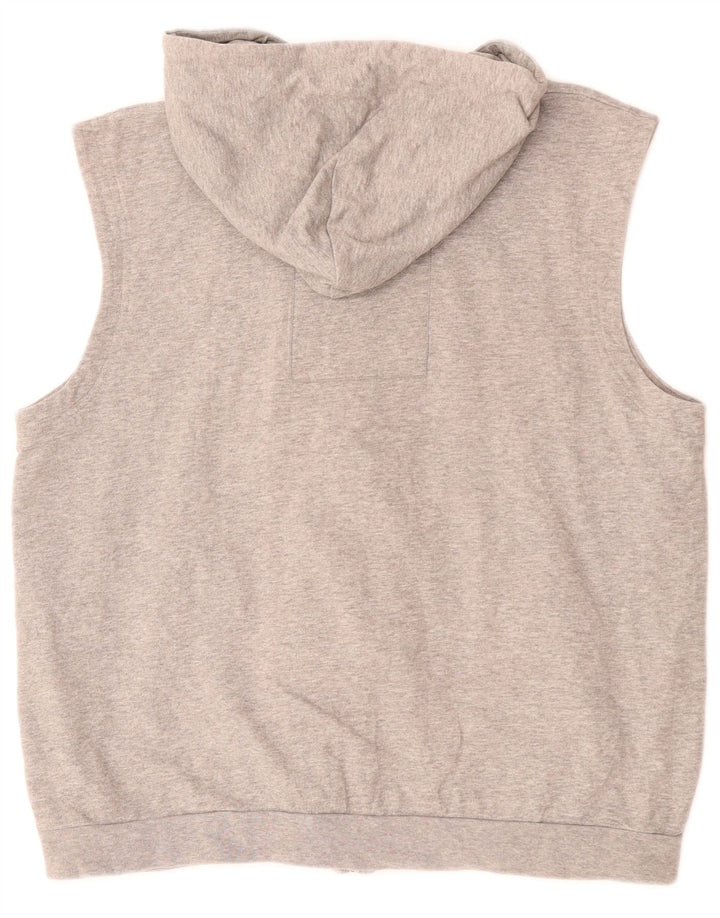 Pulover NIKE pentru bărbați, fără mâneci, cu fermoar, bumbac, gri mediu, UK 39/41