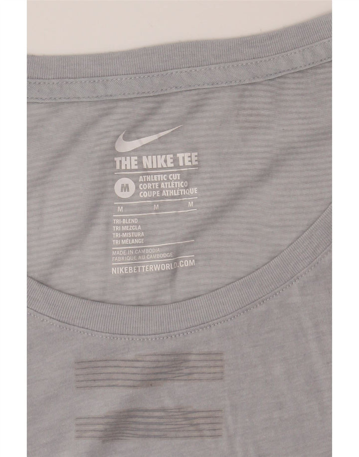 NIKE Womens Athletic Cut T-Shirt Top UK 12 Medium Grey Vintage Nike and Second-Hand Nike from Messina Hembry 