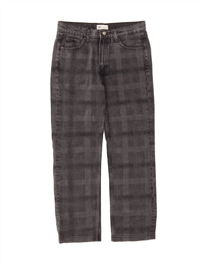 ZARA Womens Straight Jeans EU 38 Medium W30 L28 Grey Check Vintage Zara and Second-Hand Zara from Messina Hembry 
