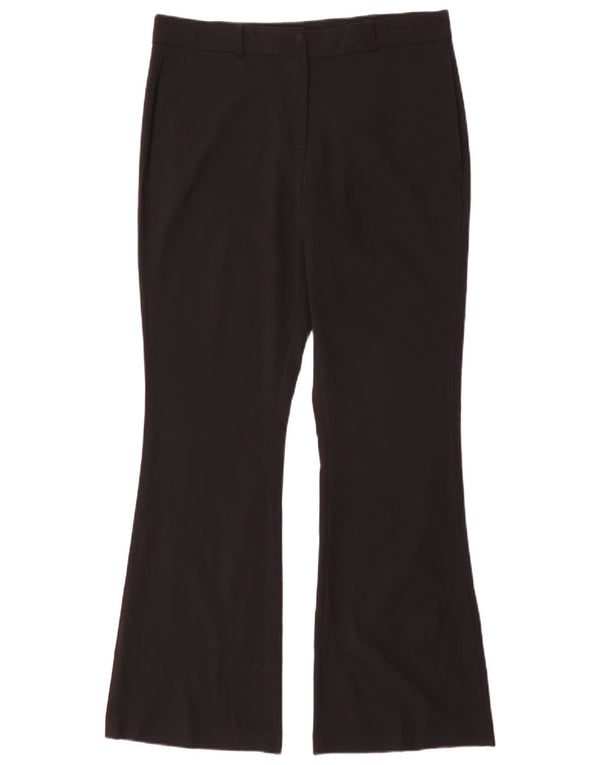 Pantaloni de costum pentru femei Marks & Spencer Flare UK 12 Medium W30 L31 Negru