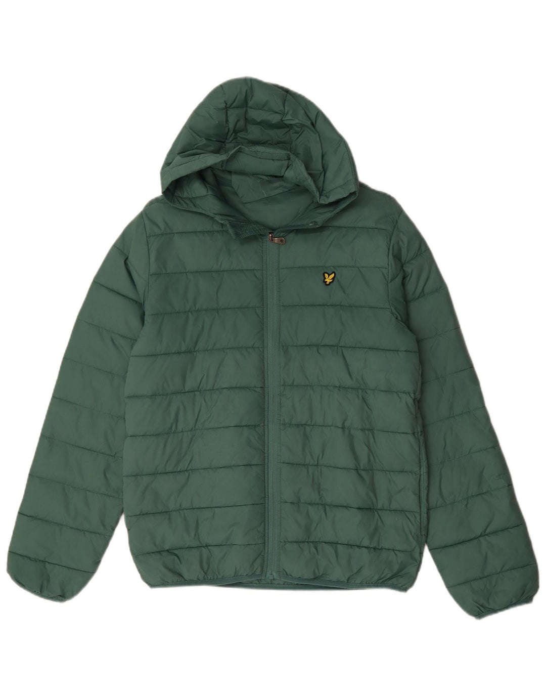 Jachetă căptușită cu glugă Lyle & Scott pentru băieți 15-16 ani, verde, poliamidă