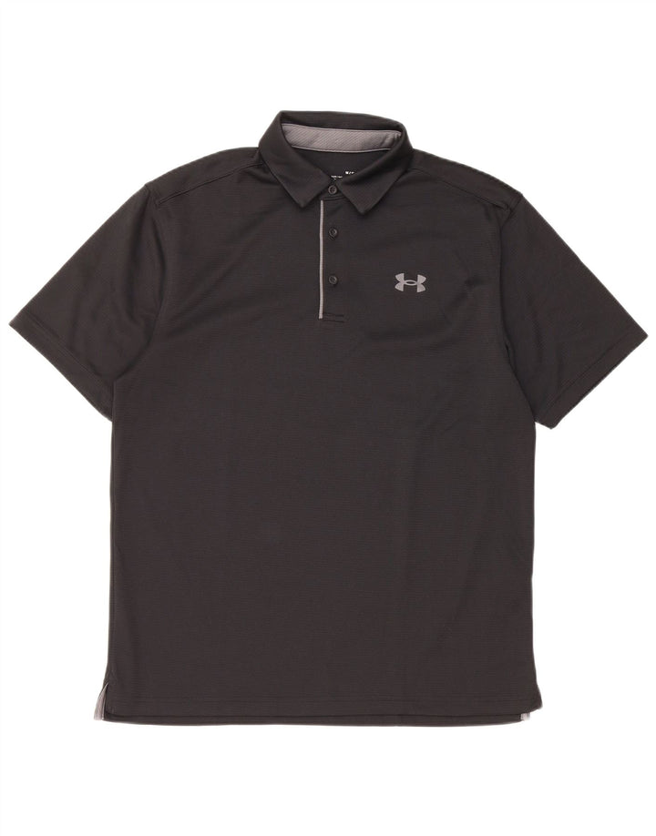 Tricou polo Under Armour pentru bărbați, poliester mediu negru
