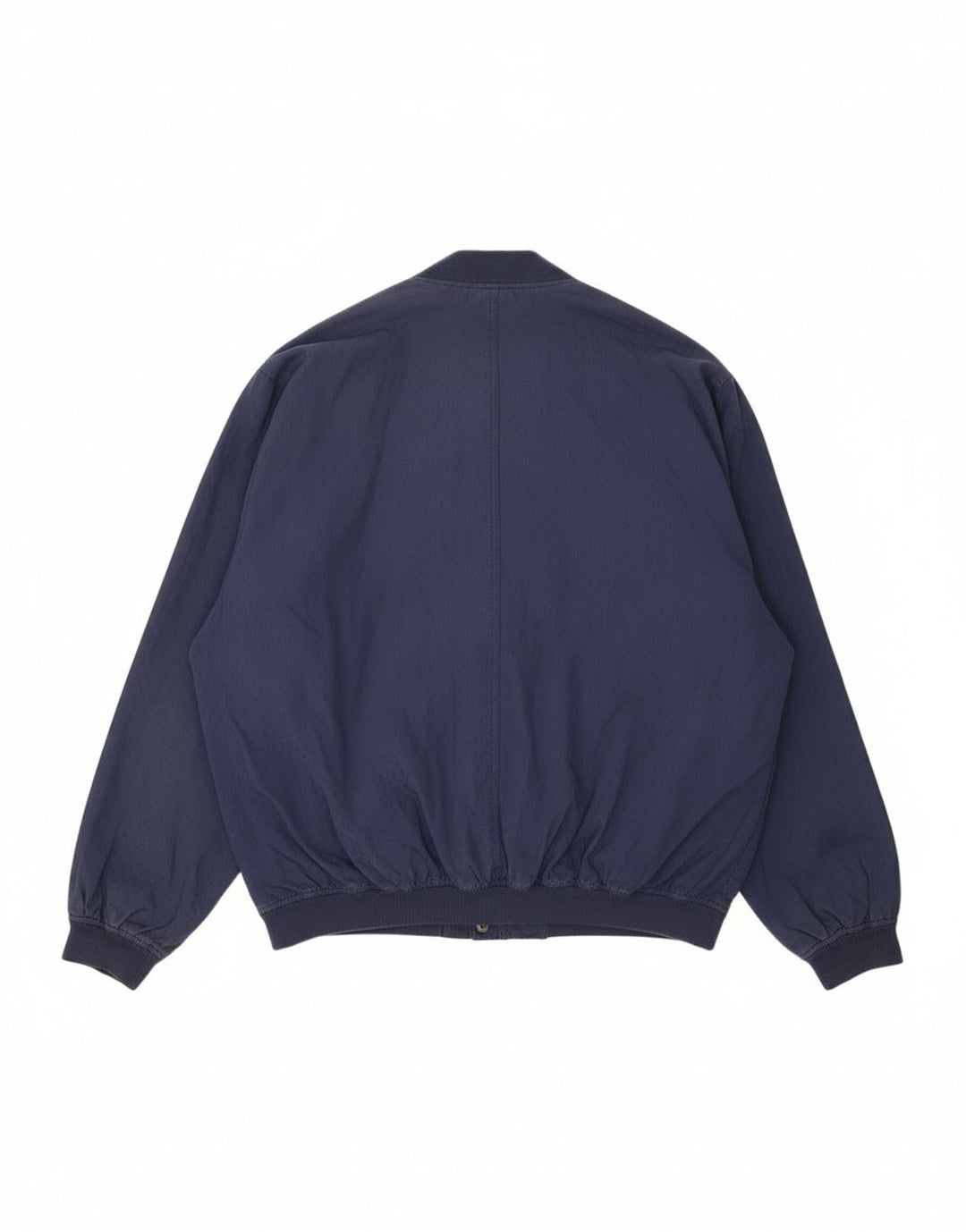 BELFE Mens Loose Fit Bomber Jacket UK 38 Medium Navy Blue Cotton