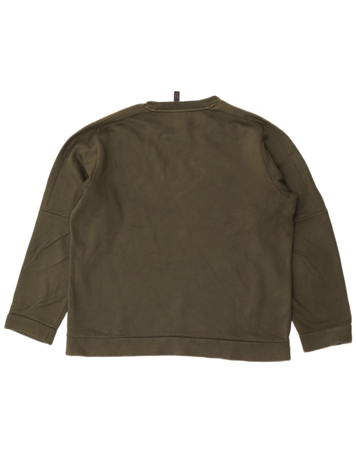 Hanorac pentru bărbați Adidas Jumper mare Kaki Bumbac color bloc