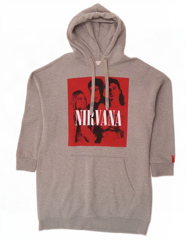 Rochie cu hanocă grafică Nirvana pentru femei Replay UK 10, gri mică, pete
