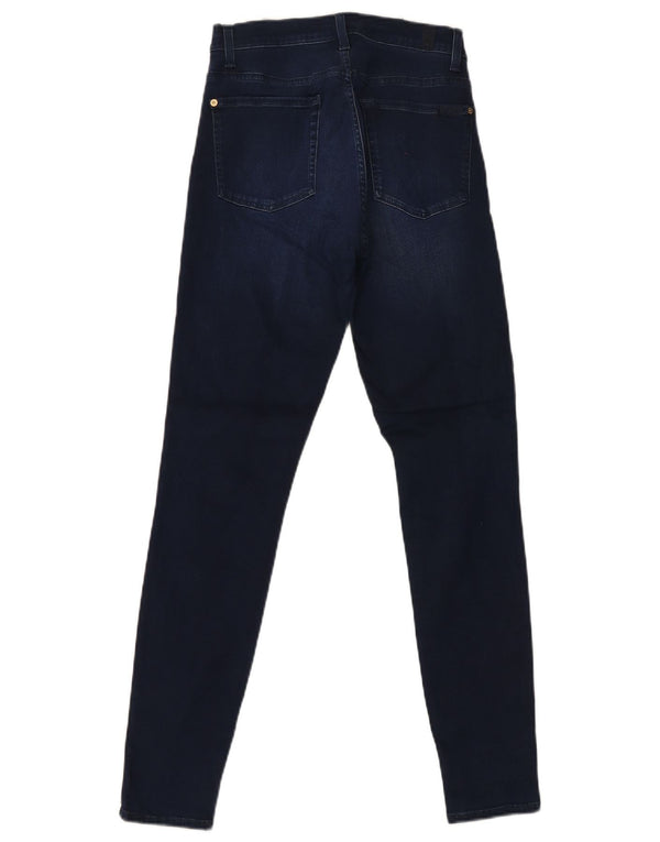 Blugi skinny pentru femei 7 For All Mankind L28 L30 Bleumarin Modal