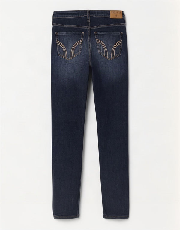 Blugi Hollister pentru femei Distressed Slim US 7 Medium W28 L26 Bleumarin